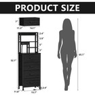 Furnulem Tall Nightstand Led Night Stand Charging Station And Usb Ports 4