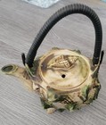 Vintage Japanese Teapot Majolica Pottery
