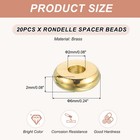 120 X Flat Round Spacer Beads 6mm Brass Heishi Beads For Jewelry Making