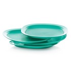 Tupperware Impressions Microwave Safe Luncheon Plate Set 8 Green New