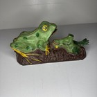 Vintage Cast Iron Coin Leap-frog Mechanical Bank Doorstop 8    Frog Bank