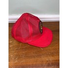 Vintage Stroh s Beer Red Mesh Trucker Hat Gold Lion Crest Patch Snapback Mens
