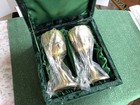 Decorative Brass Goblets chalices In Velveteen Box-wedding  Special Event