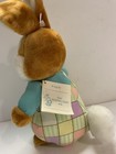 Vintage 1989 Bloomer Bunny Brown Rabbit Plush Stuffed Animal Easter Plaid 11   