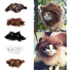 Lion Mane Wig Pet Costume Hat With Ears For Small Dogs Cats Halloween Funny