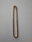 10k Yellow Gold Rope Chain Necklace  Lobster Clasp Closure  No Stone  Signed
