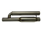 3  Inch Resonator Muffler Helmholtz Style Ultra Quiet Wave Cut Exhaust Pipe 304