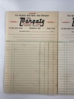 2 Vintage Springfield  Ohio The Margate Printing Service Bill Head Receipt Logo