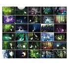 30pcs Vintage Luminous Postcard Glow In The Dark Moon Light Greeting Forest