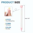 6pcs Funny Rollerball Pens 0 5mm Writing Pen Black Gel Ink Pens Abcd pink White