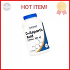 Nutricost D-aspartic Acid  daa  Capsules 3000mg Per Serving  180 Capsules  - Non