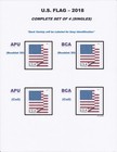 New  2018 Us Flag Set  5260-63   complete Set Of 4 Singles  2018 Mint Nh