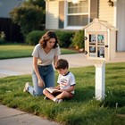 Little Library Box Outdoor Free Library Kit double Literature Little Library Wit