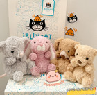 Jellycat Yummy Bundle Lot Of 4 - Yummy Mouse  Bear  Puppy   Tulip Pink Bunny