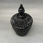 Mcm Cameo Black  diamond Point  Glass Ice Tub Bucket By Tiara Indiana