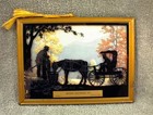 Vintage Arthur Elevator Co Iowa Phone 5 Glass Framed Silhouette Wall Hanging 