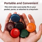  Soft Retractable Tape Measure Genuine Leather Handmade Gift Portable Green