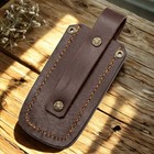 Elk Embossed Leather Belt Sheath Pouch Fits 5in Buck 110 Case Folding Knives