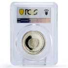 Botswana United Nations Un Elephant Zebras Hippopotamus Sp70 Pcgs Ag Medal 1976