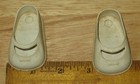 Set Of Vintage 1960 s Baby Doll White Plastic Shoes And Socks - 1 Pair - 1