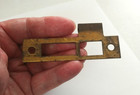 Antique Brass Mortise Lock Strike Plate - Vintage Door Latch Deadbolt Hardware