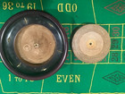 Antique 8  German Roulette Wheel With Game Mat And 168 Clay Chips