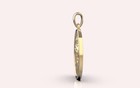14k Solid Gold Saint Michael Pendant  Saint Michael Oval Shape Gold Pendant