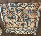 Polynesian Tapa  Brown   Black Barkcloth Patterned Art Piece  18x20  Original