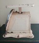 Antique Jacob Bros Chippy Rustic     jay Bee    30 Lb Metal Baby Scale Cats Nursery 