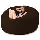 Comfy Sacks Memory Foam Bean Bag Chair  Chocolate Micro Suede 6 Foot