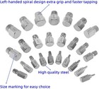 25 Piece Easy Out Screws Bolt Extractor Socket Set Hex Head Rounded Bolt Remover