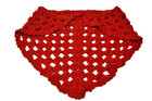 Vintage Hand Made Crochet  Red  Detachable Collar