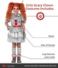 Girl s Creepy Clown Halloween Costume Kids Scary Movie Clown Dress 4 - 14 Yrs