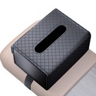 Car Tissue Box Cover Faux Leather Tissue Holder Rectangular Tissue Holder Box