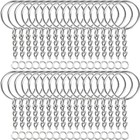 30pc Keyring Keychain Set Silver Gold Metal Split Rings With Chains Diy