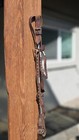 Matching Bridle And Reins Rolled Leather White Buckstitch Silver Tone Accents