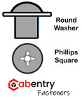 Cabentry Brand   Wood Screws   Round Washer Head   Phillips Square Drive    10  