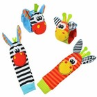 Baby Wrist Rattle Baby Socks Rattle  Baby Finder Animal Toys Set Soft Animal Toy