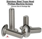  8-32 Stainless Steel Phillips Truss Head Machine Screws  pick Length   Qty 