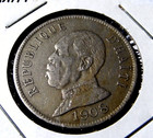 1908 Haiti 50 Centimes - World Haitian Cn Coin