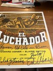 Lobby Card Vintage Movie El Luchador Signed Con Edward Asner