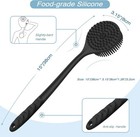 Manmihealth Silicone Back Scrubber Bath Glove Face Brush Set Exfoliating 3 Pcs