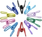 30 Pcs 2 Inch 10 Different Random Colors Chip Clips  Pvc Coating High Elastic   