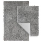 Bathroom Rugs Set 2-piece     Extra Soft Rug  Bath   Shower Mat  Light Grey