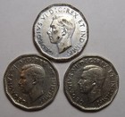 1945  1946  1947  Canada 5 Cents  Coins  3 Coin Lot  Canadian Nickel