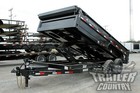 New 7 X 16 14k Gvwr Scissor Hoist Power Hydraulic Dump Trailer Equipment Hauler