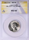 Ms66 Error    1980 D Washington Double Clip 5 47g    From The Rippere Collection