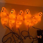 Vintage Halloween 11    Ghost Blow Mold String Lights Set Of 5 Tested Working