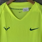 Nike Court Dri-fit Rafael Nadal Tennis Shirt Green Men   s Custom Fd5407-702 Nwot