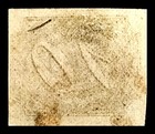 Brazil 1844 10 R  is Slanting Numeral Used Very Beautiful